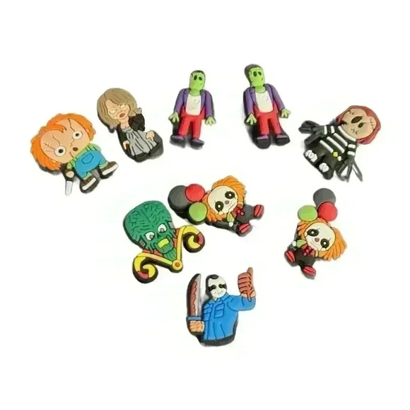 9 Halloween Horror Movie Shoe Charms for Crocs Bride of Chucky Mars Attacks - Picture 1 of 5